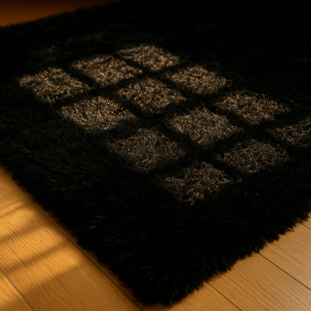 Alfombra Nordica Moderna Pelo Largo 1x1,5Mts