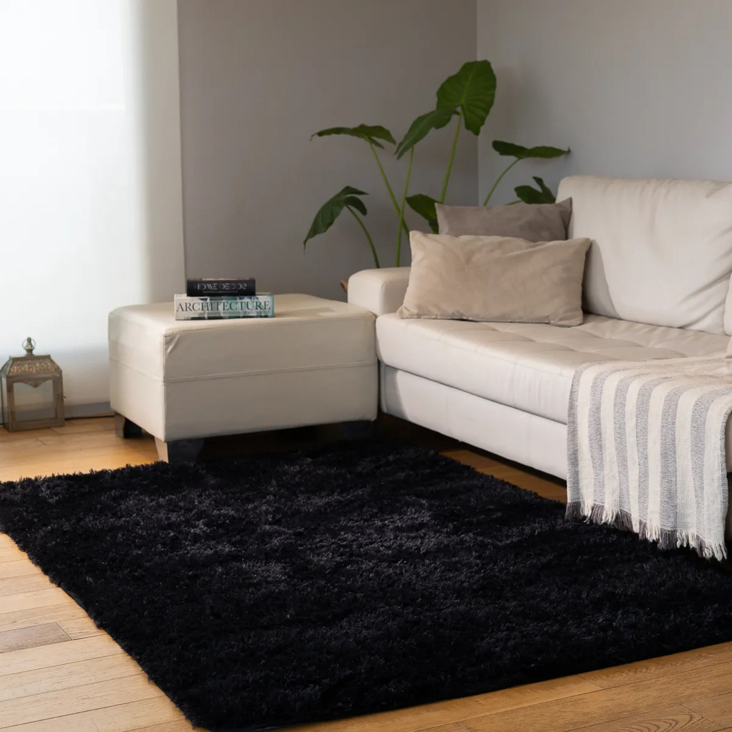 Alfombra Nordica Moderna Pelo Largo 1x1,5Mts